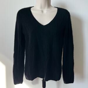 Charter Club Cashmere Sweater Black Size Small‎ V Neck Long Sleeve Top
